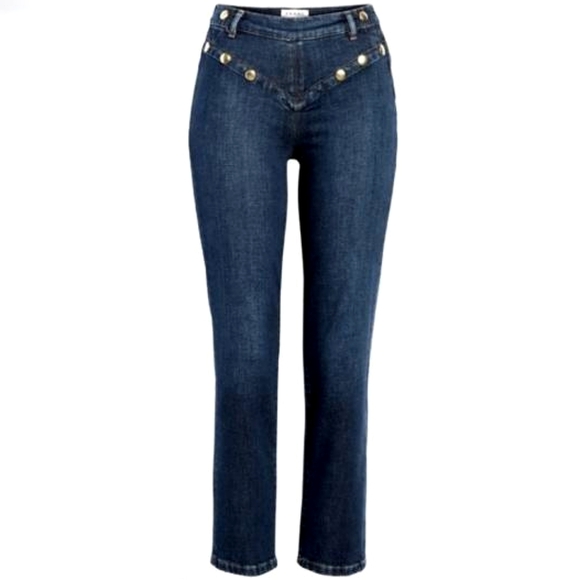 Frame Denim Jeans Studded Yoke High Waist 26 - Picture 3 of 12